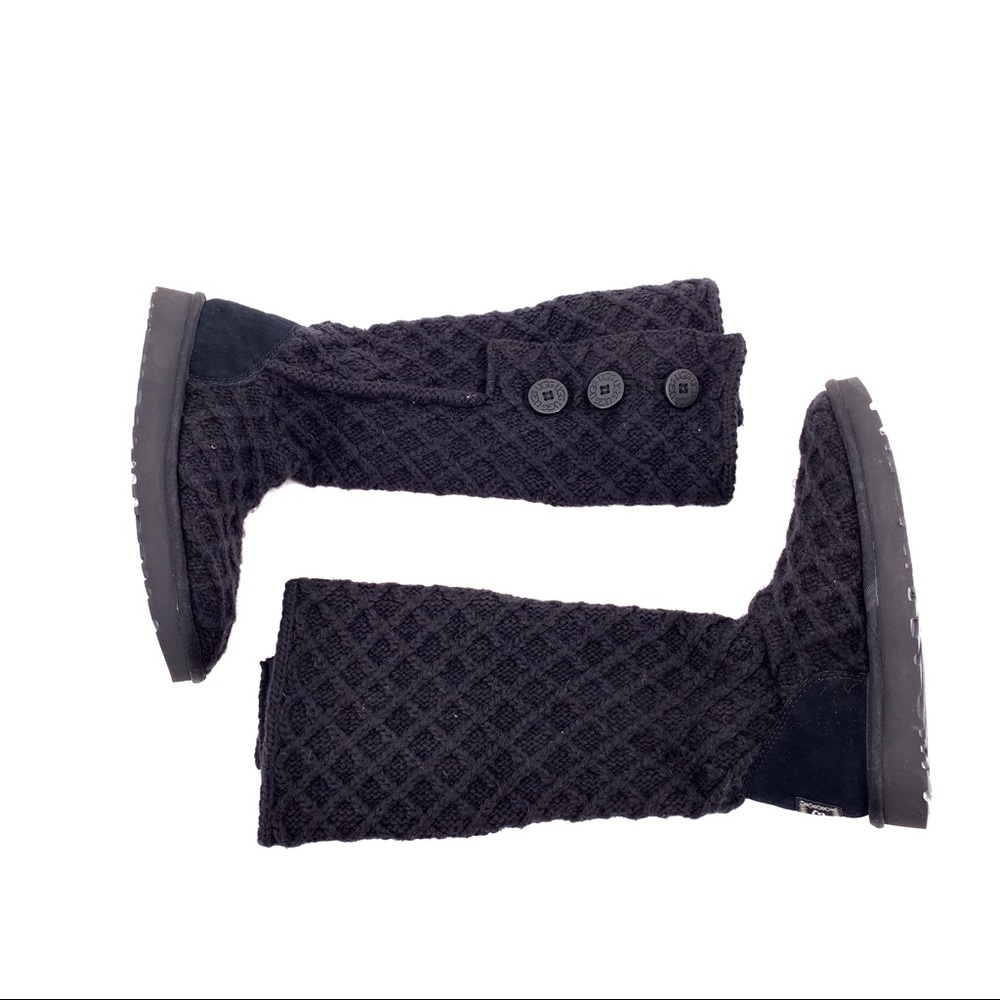 UGG Classic Lattice Cardy Black Boots Size 10